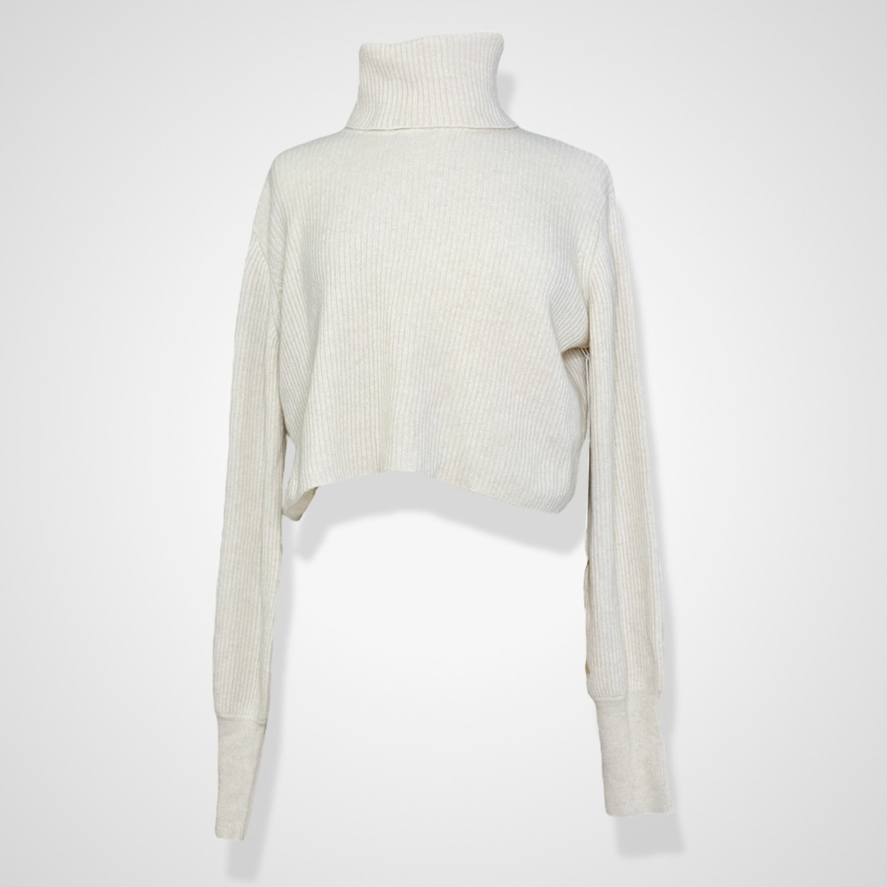 REFORMATION Luisa Cropped Cashmere Sweater - Gossamer
